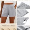 3 Pack Women's Sweat Shorts, Elastic High Waist Shorts Casual Summer Lounge Cotton Comfy Athletic Shorts with Pockets