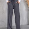 3 Pack Women's Lounge Pants with Pockets Casual Wide Leg Drawstring Yoga Pants Straight Trousers Spring Bottoms