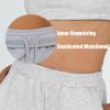 Women Sweatpants Baggy High Waisted Cinch Bottom Athletic Joggers Sweat Pants with Pockets