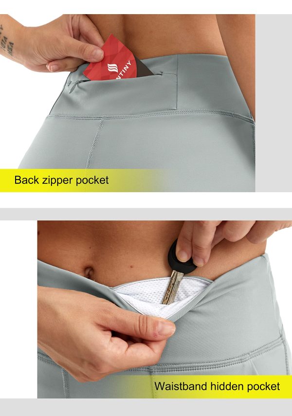817Z0qk7t9L.jpg Women's 6'' Athletic Long Shorts with 4 Pockets High Waisted Bermuda Shorts for Women Walking Running Casual