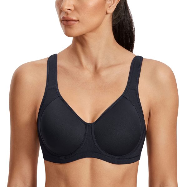 819GWAEk1OL.jpg High Impact Sports Bras for Women Support Underwire Cross Back Large Bust Cool Comfort Molded Cup