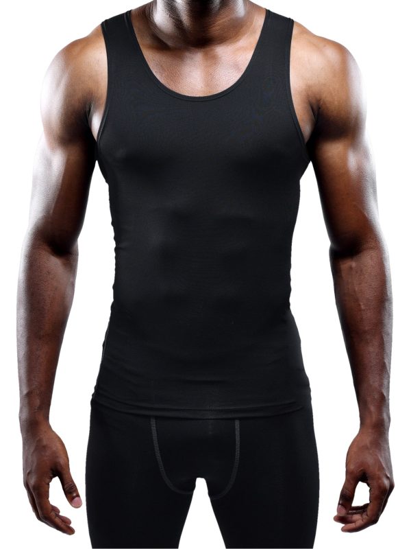 81A7D1CHKoL.jpg Men's 3 Pack Athletic Compression Under Base Layer Sport Tank Top