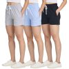 3 Pack: Women??s Cotton French Terry Shorts Pockets - Casual Athletic Lounge (Available in Plus)