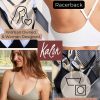 Women??s 4 Pack Racerback Sports Bralette Seamless Wireless Comfort Bra
