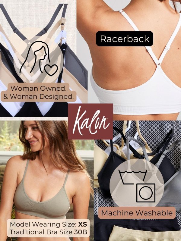 81CW60NFC2L.jpg Women??s 4 Pack Racerback Sports Bralette Seamless Wireless Comfort Bra