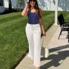 Wide Leg Yoga Pants Women High Waisted Workout Pants UPF 50+ Drawstring Sweatpants with 4 Pockets