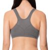 Women's Cotton Spandex Racer Back Bra | 4 Way Stretch Pullover Workout Sport Bras (Multi-Pack)
