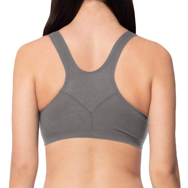 81ItNdz9kgL.jpg Women's Cotton Spandex Racer Back Bra | 4 Way Stretch Pullover Workout Sport Bras (Multi-Pack)