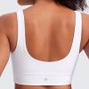 Butterluxe Womens U Back Sports Bra - Scoop Neck Padded Low Impact Yoga Clothes Workout Crop Top with Built in Pads