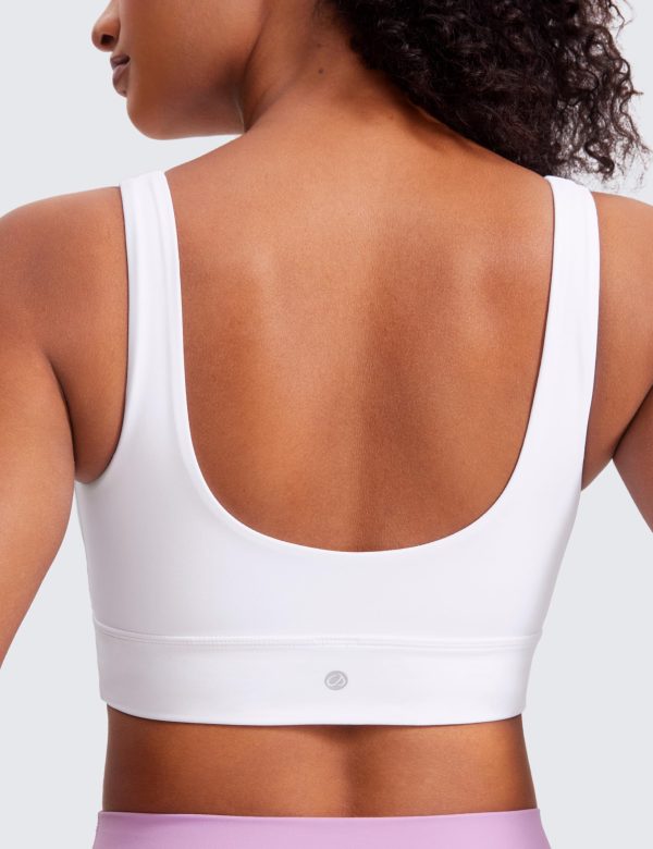 81Ixx3Sb7YL.jpg Butterluxe Womens U Back Sports Bra - Scoop Neck Padded Low Impact Yoga Clothes Workout Crop Top with Built in Pads