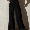 Womens Wide Leg Sweatpants Casual Loose Solid Color Pants Comfy Lounge Joggers Baggy Sweatpants Pockets