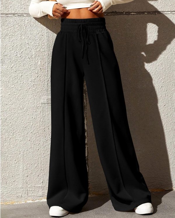 81M5ni1tzdL.jpg Womens Wide Leg Sweatpants Casual Loose Solid Color Pants Comfy Lounge Joggers Baggy Sweatpants Pockets