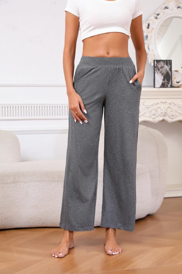 81MudXVHQ1L.jpg 3 Pack Women's Wide Leg Petite Sweatpants, Loose Fit Lounge Pants with Pocket Casual High Waist Sweatpants??XS-XL