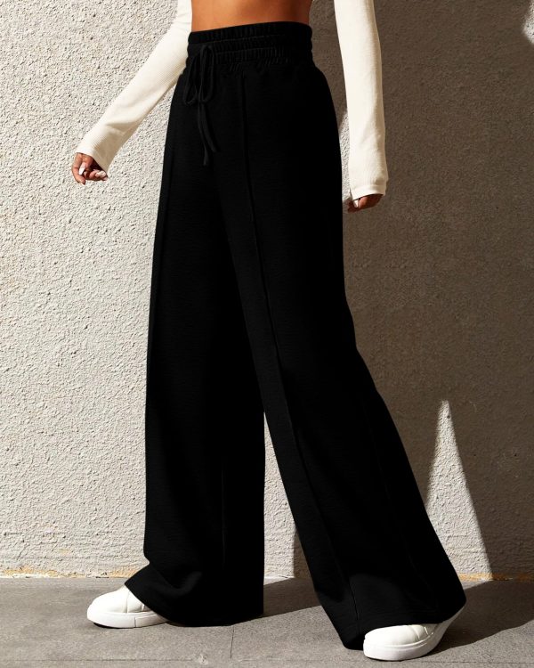 81QGPjI-zbL.jpg Womens Wide Leg Sweatpants Casual Loose Solid Color Pants Comfy Lounge Joggers Baggy Sweatpants Pockets