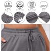 3 Pack Women's Plus Size Sweatpants Wide Leg Cargo Lounge Pants High Waist Ladies' Slacks Drawstring Jogger with Pockets