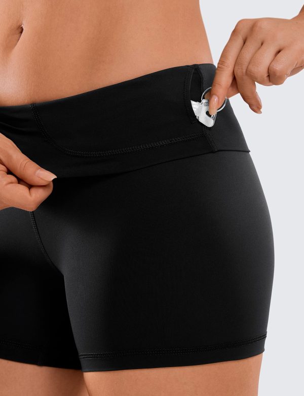 81RSCA7N1IL.jpg Women's Naked Feeling Biker Shorts - 4 Inches High Waist Yoga Workout Running Gym Spandex