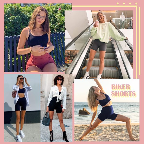 81T1MKJFwVL.jpg 4 Pack Biker Shorts for Women with Pockets ?C 5" High Waisted Tummy Control Workout Yoga Running Gym Tennis Shorts