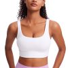 Butterluxe Womens U Back Sports Bra - Scoop Neck Padded Low Impact Yoga Clothes Workout Crop Top with Built in Pads