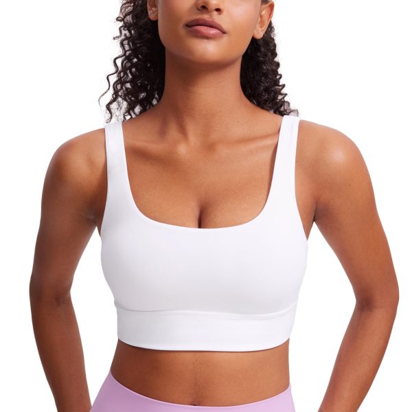 81VY2pXVHL.jpg Butterluxe Womens U Back Sports Bra - Scoop Neck Padded Low Impact Yoga Clothes Workout Crop Top with Built in Pads