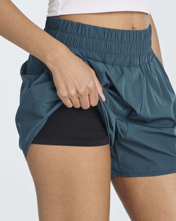 81VbIwkiUWL.jpg 4 Pack Women's 2.5'' High Waisted Running Shorts with Liner - Quick Dry, Dry Fit, Gym Workout
