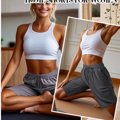 3 Pack Women's Bermuda Shorts, Jogger Yoga Sweat Walking Short Running Knee Length Sport Drawstring Shorts with Pockets