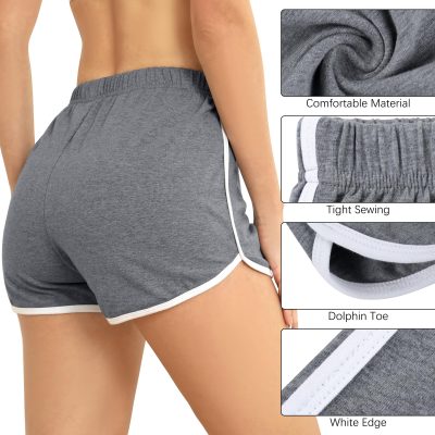4 Pack Women's Cotton Dance Yoga Sports Short Summer Running Athletic Pant Waistband Loose Shorts for Women