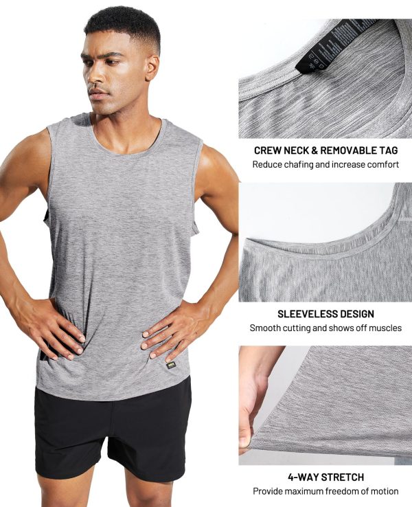 81ZBWrMEVL.jpg Men??s Sleeveless Tank Top Dry Fit Workout Muscle Tee Shirt for Running Athletic Gym Sports Training, Moisture Wicking