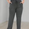 Women's Plus Size Comfy Lounge Pants Active Yoga Sweatpants Casual Stretchy Jogger Pants with Pockets Drawstring