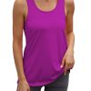 Womens Workout Athletic Tank Tops Loose Gym Yoga Racerback Sleeveless Running Sports Shirts Tops