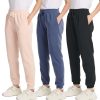 3 Pack: Women's Fleece Jogger Sweatpants (Available in Plus Size)