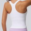 Workout Tank Tops for Women Racerback Basic Running Tanks Seamless Muscle Athletic Yoga Tops with Built in Bra