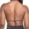 Halter Sports Bras for Women Padded Strappy Bra Open Back Workout Gym Crop