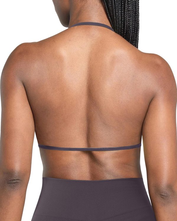 81gX-MrofwL.jpg Halter Sports Bras for Women Padded Strappy Bra Open Back Workout Gym Crop