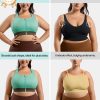 High Impact Zip Front Adjustable Sports Bra No Bounce Criss Cross Plus Size Bras for Women Workout Running