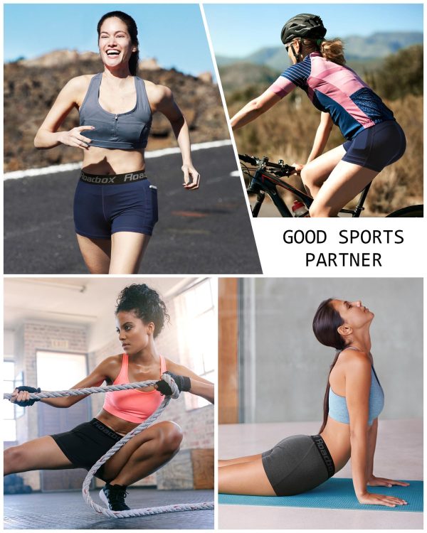 81nCd3BrDTL.jpg 4" Women's Spandex Compression Shorts, 3 Pack Volleyball Shorts Athletic Biker Shorts for Workout Running Gym Yoga