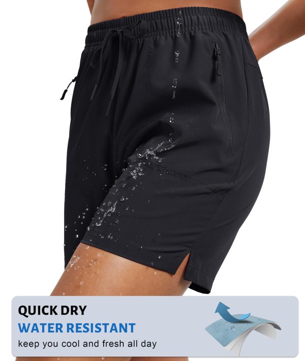 81nqnbml0qL.jpg Women's 5" Hiking Shorts UPF 50+ Quick Dry Lightweight Athletic Running Golf Summer Casual Shorts with Pockets