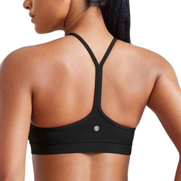 81oMTlAFAL.jpg Butterluxe Womens Y Back Sports Bra - Padded Racerback Low Impact Spaghetti Thin Strap Workout Yoga Top