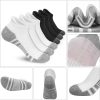 Ankle Athletic Running Socks Low Cut Sports Socks Breathable Cushioned Tab Socks for Men Women 6 Pairs