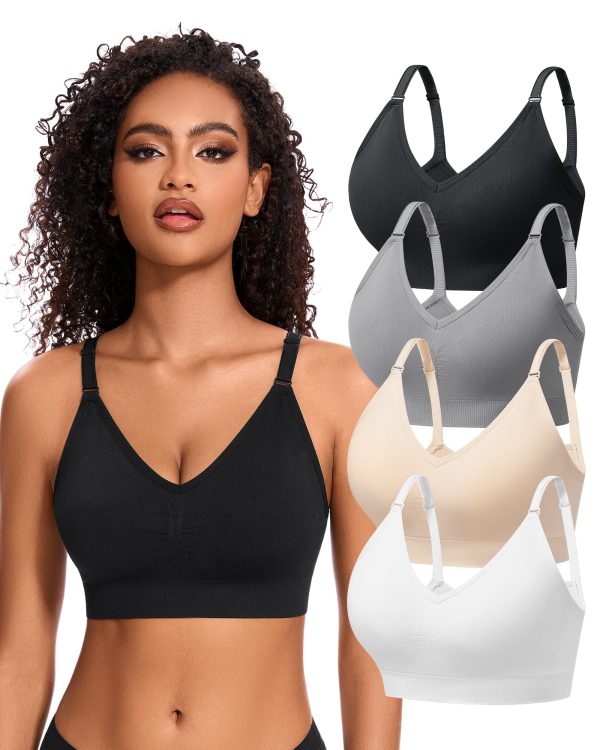 81r8RPXqKfL.jpg Wireless Bras for Women Cami Tank Top Sports Seamless Padded Bralettes for Women