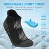 Ankle Athletic Running Socks Low Cut Sports Socks Breathable Cushioned Tab Socks for Men Women 6 Pairs