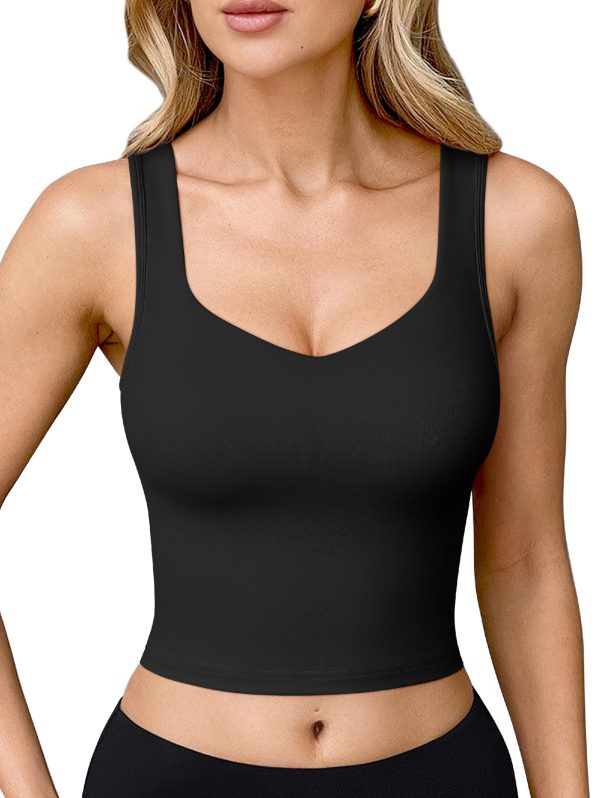 81u2K6WMgdL.jpg Womens' Sports Bra Padded with Medium Support Tank Tops Tee Shirts