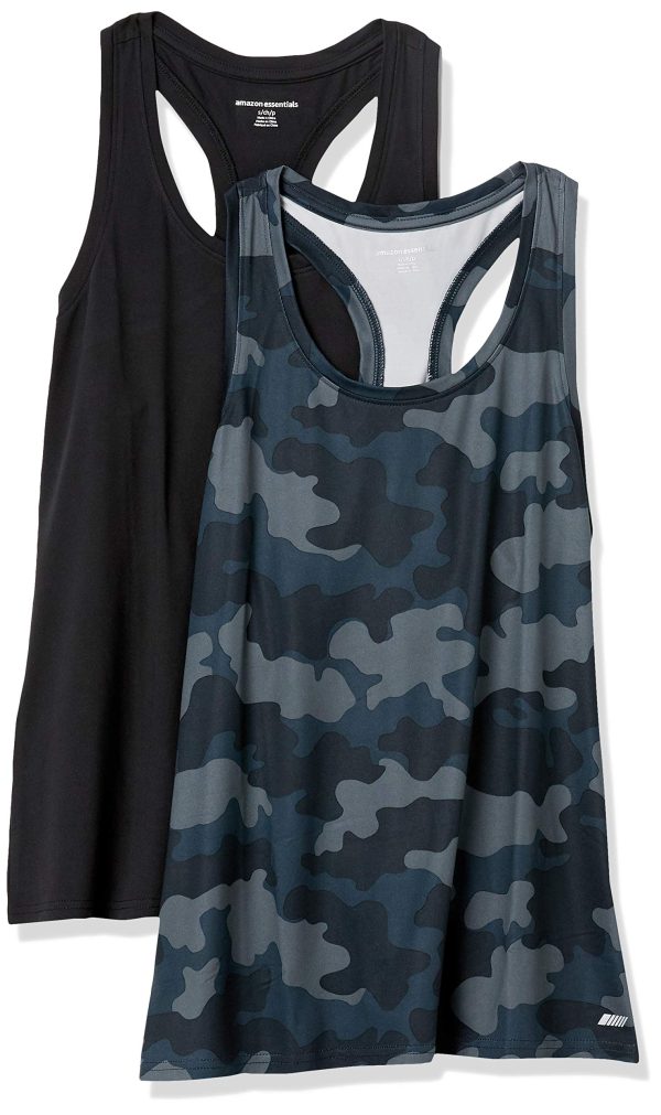 81u304pJ0jL.jpg Women's Tech Stretch Racerback Tank Top (Available in Plus Size), Multipacks