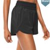 Women's Running Shorts with Zip Pockets High Waisted Athletic Workout Gym Shorts for Women with Liner