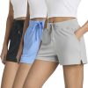 3 Pack: Women's Shorts Hiking Athletic Yoga Lounge Workout Running Casual Pockets 2.5" (Plus Available)