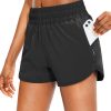 Women's Running Shorts with Zip Pockets High Waisted Athletic Workout Gym Shorts for Women with Liner