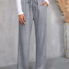 3 Pack Women's Lounge Pants with Pockets Casual Wide Leg Drawstring Yoga Pants Straight Trousers Spring Bottoms