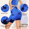 4 Piece Women Workout Shorts Tie Dye High Waist Butt Lift Shorts Tight Women Workout Gym Yoga Sports Shorts
