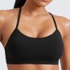 Butterluxe Womens Y Back Sports Bra - Padded Racerback Low Impact Spaghetti Thin Strap Workout Yoga Top