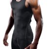 Men's 3 Pack Athletic Compression Under Base Layer Sport Tank Top