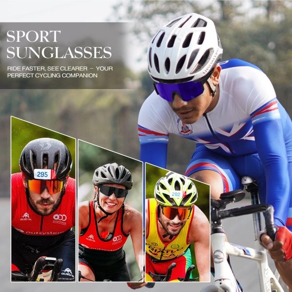 81yu51WELQL.jpg Polarized Sport Sunglasses for Men and Women, Lightweight TR90 Sun Glasses with UV Protection for Cycling Running